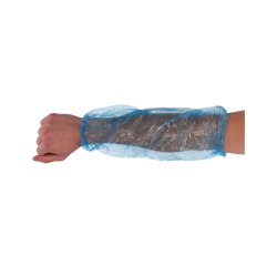 Mouwovertrek CMT 20x40cm 20mu LDPE blauw 100 stuks