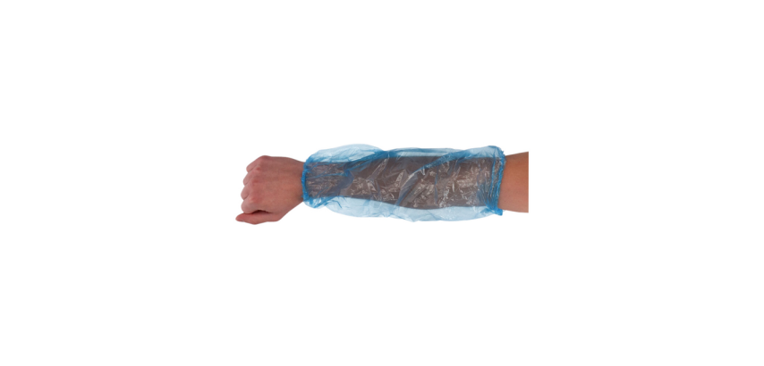 Protège-manches CMT LDPE 20x40cm 20my bleu 100 pièces