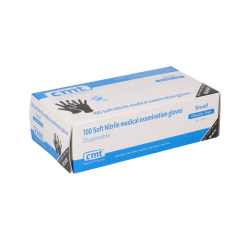 Gant jetable CMT nitrile soft S noir 100 pièces