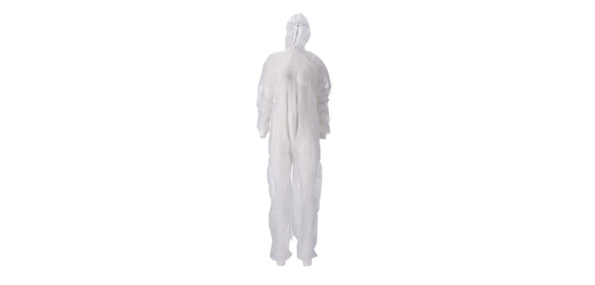 Combinaison zippée CMT PP non-tissé L blanc 50 pièces