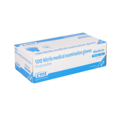 Gant jetable CMT nitrile M bleu 100 pièces