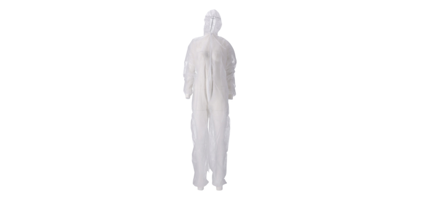 CMT non-woven zip-up coverall M white 50 pieces
