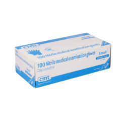 Gant jetable CMT nitrile S bleu 100 pièces