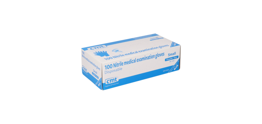 CMT disposable nitrile glove S blue 100 pieces