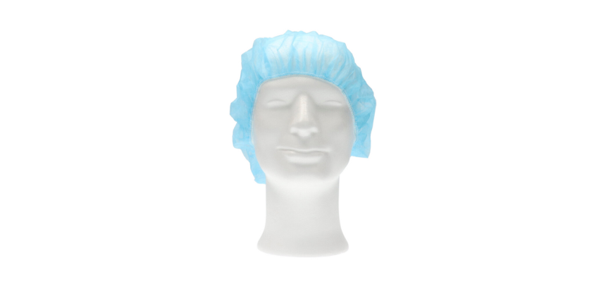 Charlotte bouffante CMT non-tissé M 50cm PP bleu 100 pièces