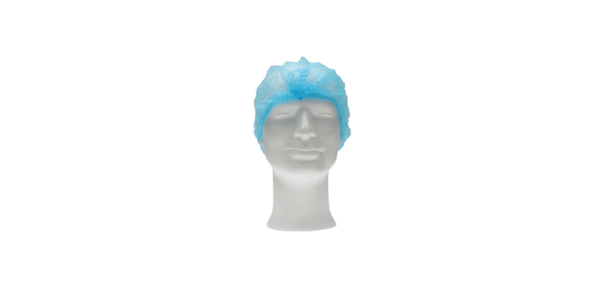 Non-woven CMT clip cap L 53cm PP blue 100 pieces