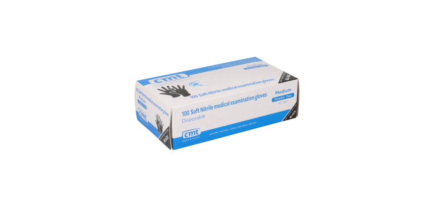 CMT nitrile soft disposable glove M black 100 pieces