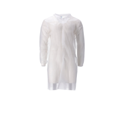 Blouse visiteur CMT PP non-tissé longue bouton pression 104cm XXL blanc 100 pièces