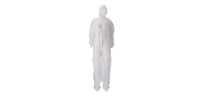 Zipped coverall CMT PP nonwoven XL white 50 pieces