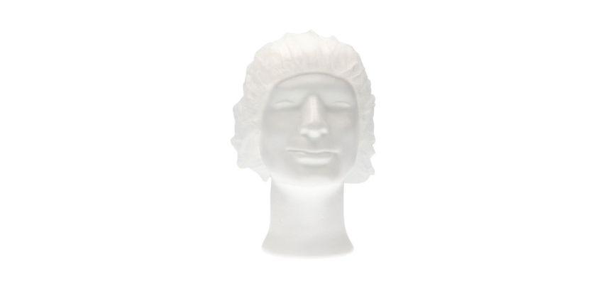 Charlotte bouffant non-woven CMT L 53cm PP white 100 pieces