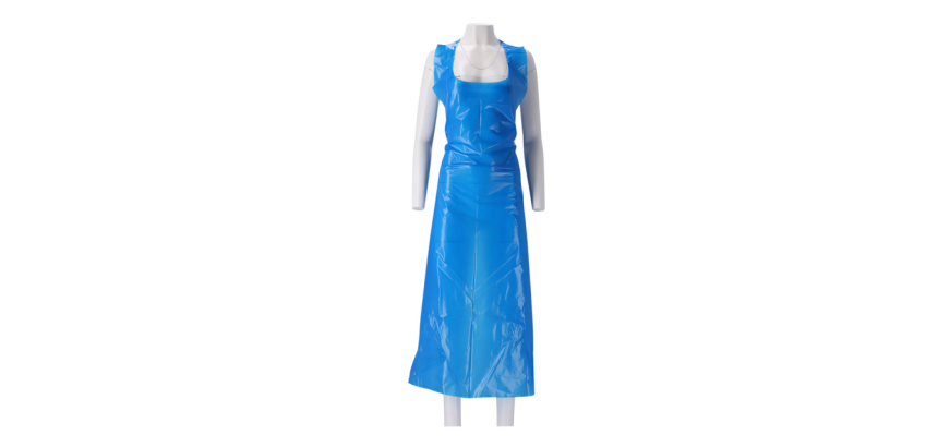 CMT apron 25my rough PE roll 125x80cm blue 100 pieces