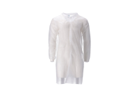 Blouse visiteur CMT PP non-tissé longue bouton pression 104cm M blanc 100 pièces