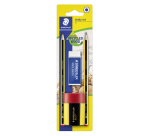Staedtler Noris Bleistift HB Blister 2 Stück mit Radiergummi und Anspitzer Set 4 Stück