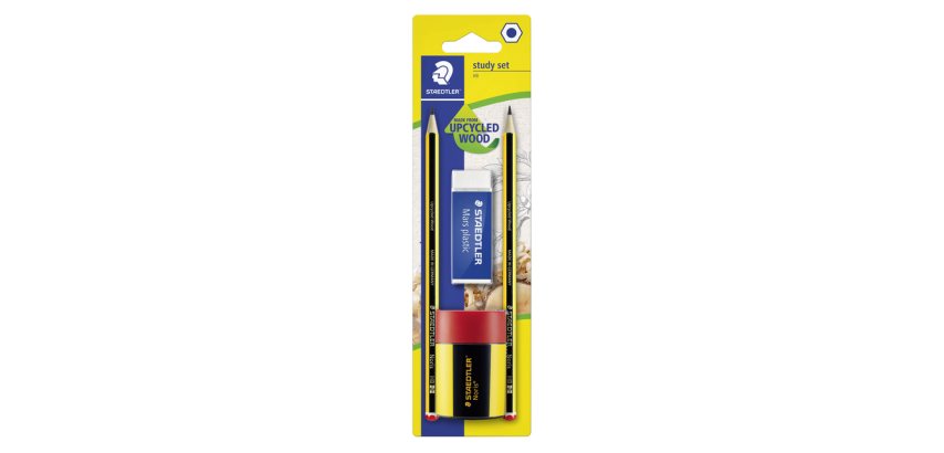 Potlood Staedtler Noris HB incl gum en slijper 4-delig