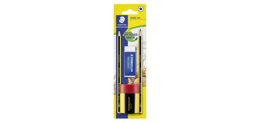Schrijfset Staedtler 2 Noris potloden HB-gum-slijper 4 stuks