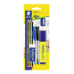 Schrijfset Staedtler inhoud 3 Noris potloden HB - 2 balpennen, markeerstift, gum en slijper 8 stuks