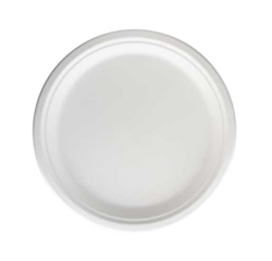 Assiette IEZZY 260mm 1 compartiment canne à sucre sans PFAS blanc 50 pièces