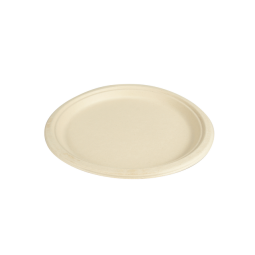 Assiette IEZZY 260mm 1 compartiment canne à sucre sans PFAS naturel 50 pièces