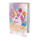 Carte d'invitation Licorne 17,5x12,2cm (NL)