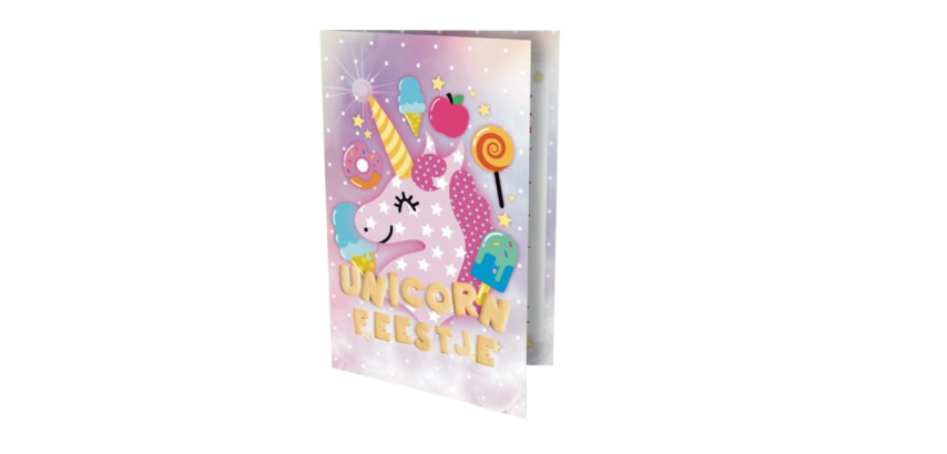 Unicorn Invitation Card 17.5x12.2cm (NL)