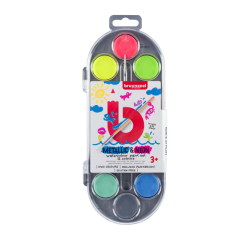 Waterverf Bruynzeel Kids set à 12 metallic- en neonkleuren