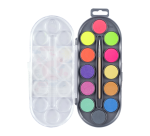 Waterverfset Bruynzeel Kids met penseel set à 12 metallic- en neonkleuren