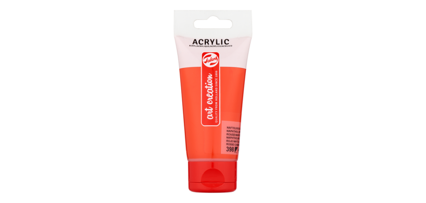 Peinture acrylique Talens Art Creation 398 Rouge Naphtol clair tube 75ml