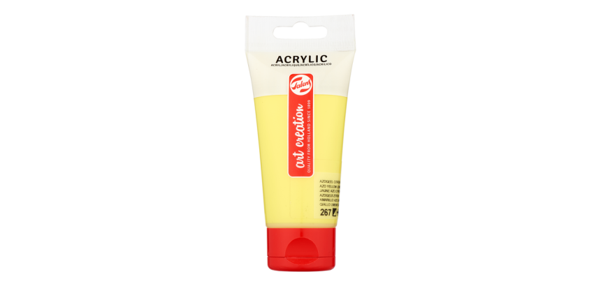 Peinture acrylique Talens Art Creation 267 Jaune Azo Citron tube 75ml