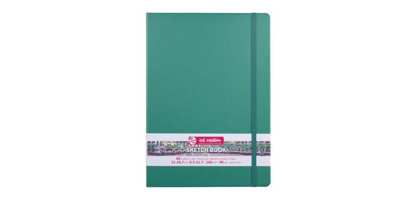 Sketchbook Talens Art Creation 210x297mm 140g 80 sheets forest green