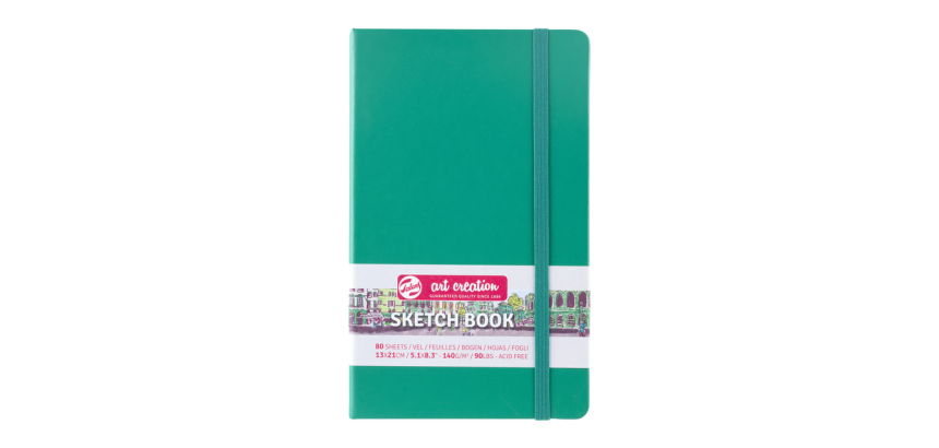 Carnet de croquis Talens Art Creation 130x210mm 140g 80 feuilles vert forêt