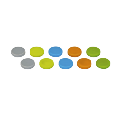 Magneet MAUL Neodymium rond siliconen 19.2x4mm 0,8kg 10 stuks