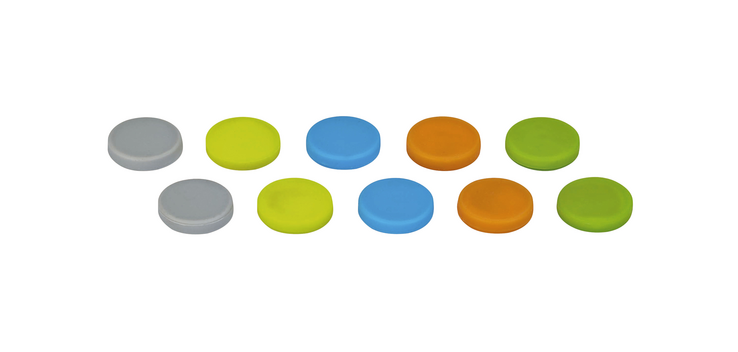 Aimant néodyme MAUL rond silicone 19,2x4mm 0,8kg 10 pièces
