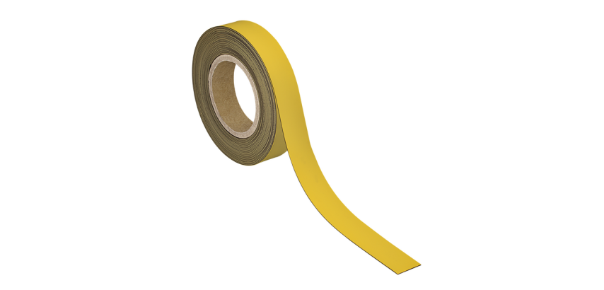 Magnetband MAUL beschreib- und löschbar 10mx30mmx1mm gelb