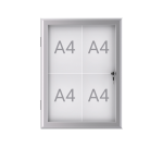 Vitrine murale intérieur/extérieur MAULexcite tableau blanc 4x A4 avec serrure
