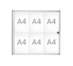 Vitrine murale intérieur MAULextraslim tableau blanc 6x A4 avec serrure