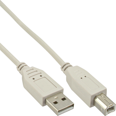 Kabel InLine USB-A USB-B 2.0 M 1.8 meter beige