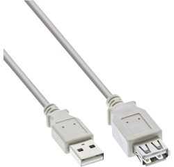 Câble rallonge inLine USB-A 2.0 Mâle-Femelle 3m gris