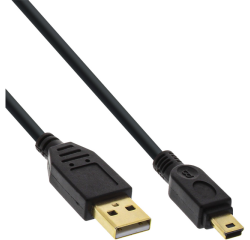 Câble inLine USB-A USB mini-B 2.0M 5 broches 2m noir