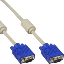 Câble inLine S VGA 15HD Mâle-Mâle 2m beige/bleu