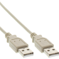 Câble inLine USB-A 2.0 Mâle/Mâle 2m beige