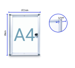 Binnenvitrine wand MAULextraslim whiteboard 1xA4 met slot