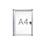 Wall-mounted indoor display case MAULextraslim whiteboard 1x A4 with lock
