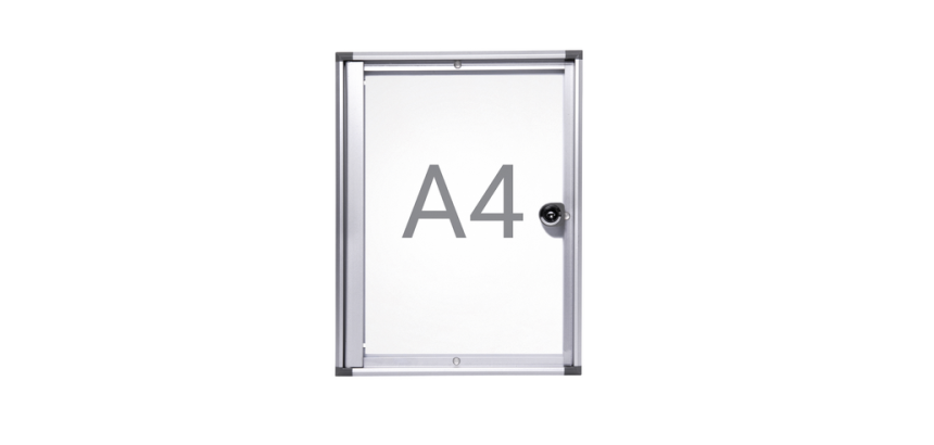 Binnenvitrine wand MAULextraslim whiteboard 1xA4 met slot