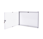 Vitrine murale intérieur MAULextraslim tableau blanc 2x A4 avec serrure
