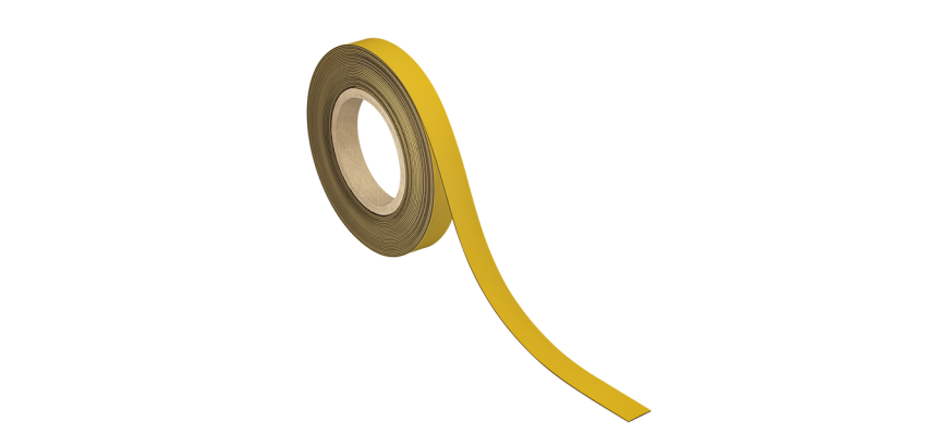 Magnetic marking strip MAUL erasable 10mx20mmx1mm yellow