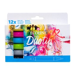 Stylo Duotip Ecoline set de base 12 couleurs