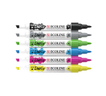 Stylo Duotip Talens Ecoline set de base 6 couleurs