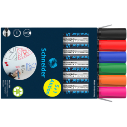 Viltstift Schneider Maxx 290 whiteboard rond 2-3mm assorti doos à 5+1 gratis