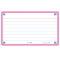 Fiches 'Flash 2.0', 75x125 mm, ligné, bleu