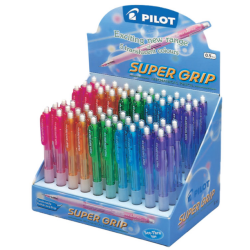 Portemine PILOT Supergrip Néon présentoir 60 pièces assorti